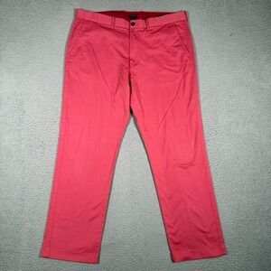 J Crew Pants Mens 36x32 Red Flex Slim Fit Chino Casual Preppy Khaki Pockets